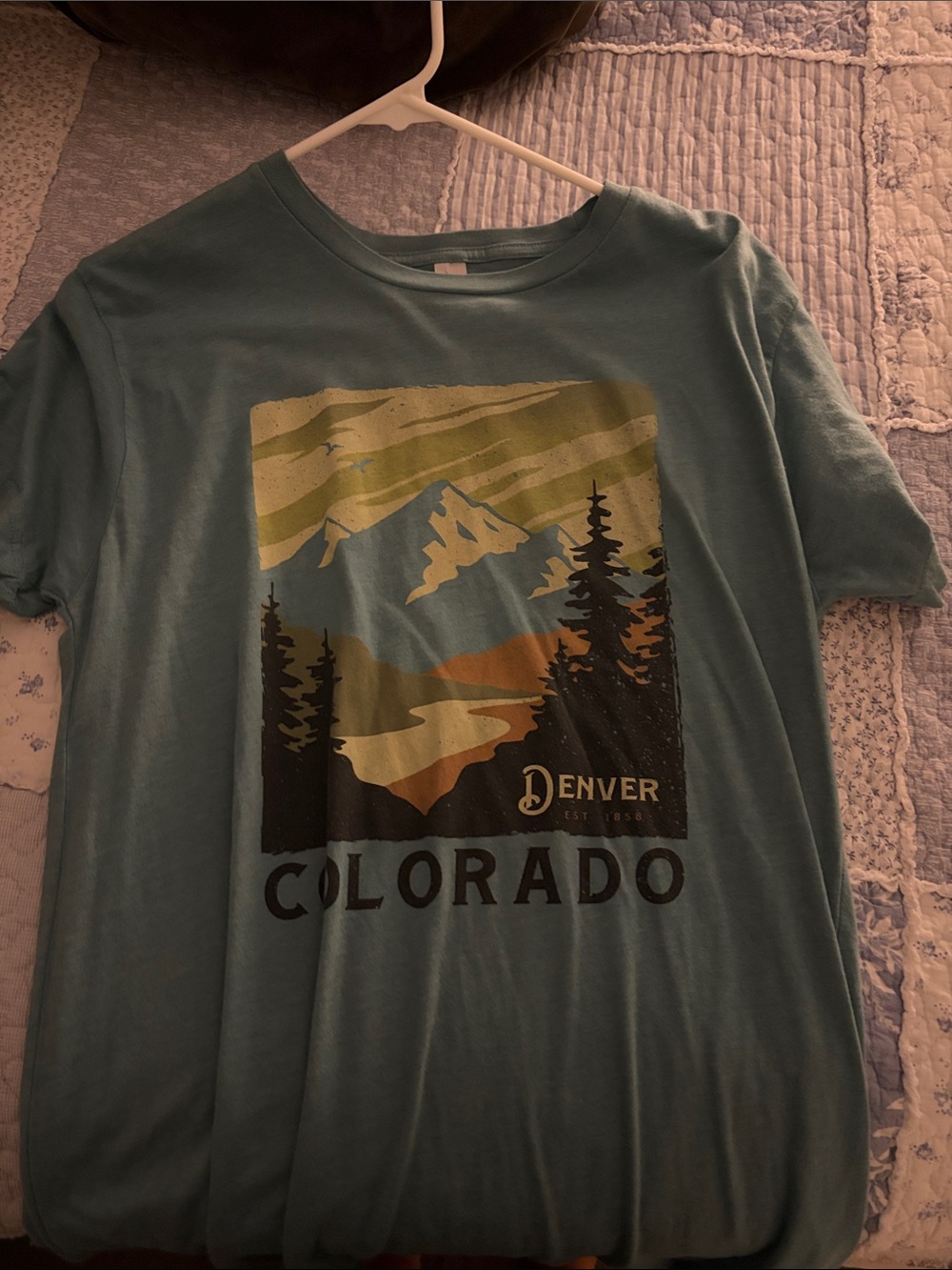 Denver Colorado Scenic Graphic Tee - Teal